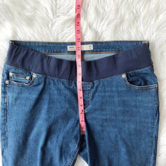 ASOS Maternity Distressed Raw Hem Skinny Jeans 12 - Picture 5 of 13